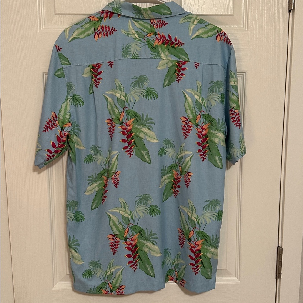 TOMMY BAHAMA NWT Silk Hawaiian Print Mens Button Short Sleeve Shirt Size S - Picture 15 of 15